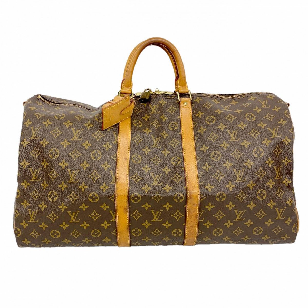 Louis Vuitton Boston Bag Monogram Keepall Bandouliere 55 Brown