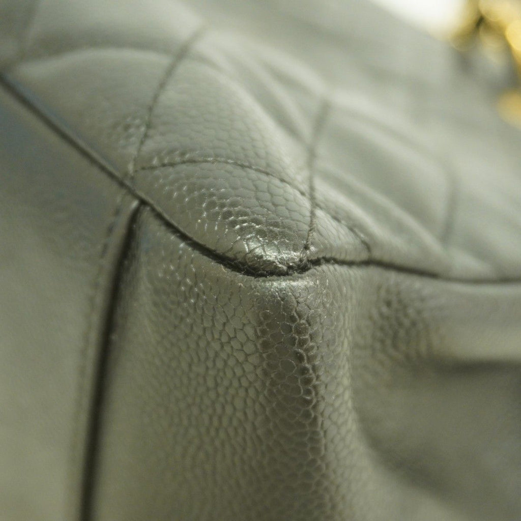 Chanel Chain Tote Quilted Caviar Leather Black Gold — view 6