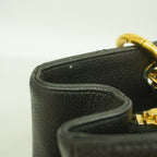 Chanel Chain Tote Quilted Caviar Leather Black Gold — view 9