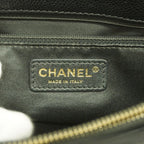 Chanel Chain Tote Quilted Caviar Leather Black Gold — view 5