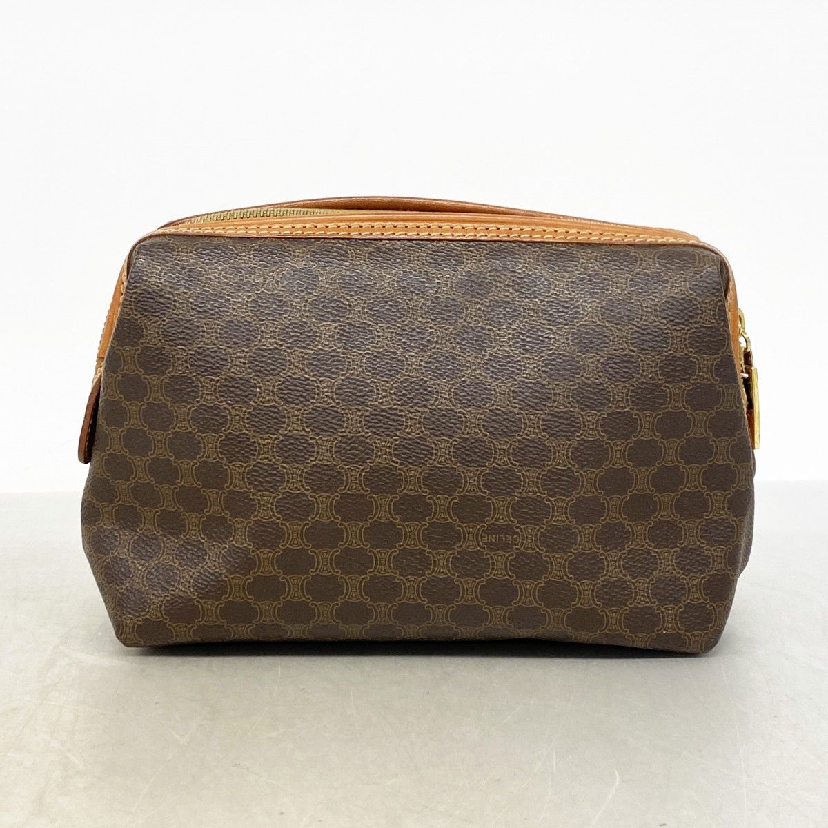 Celine Pouch Macadam Brown Gold — view 8