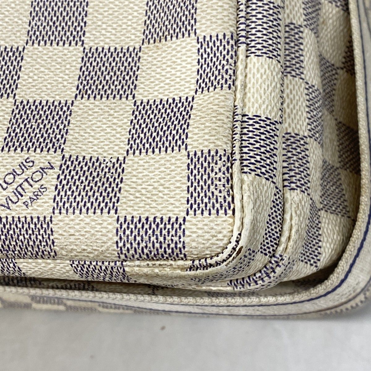 Louis Vuitton Shoulder Bag Damier Azur Naviglio White — view 9