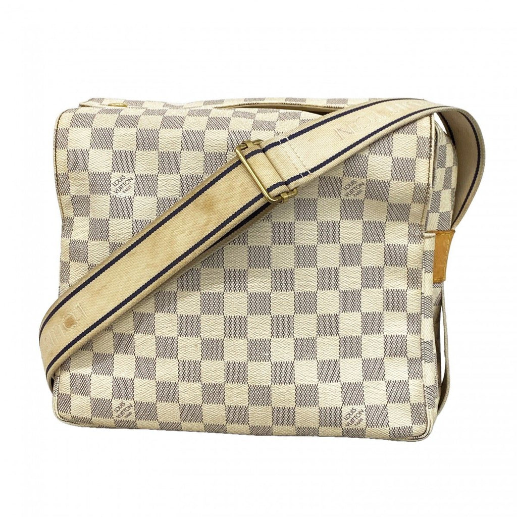 Louis Vuitton Shoulder Bag Damier Azur Naviglio White