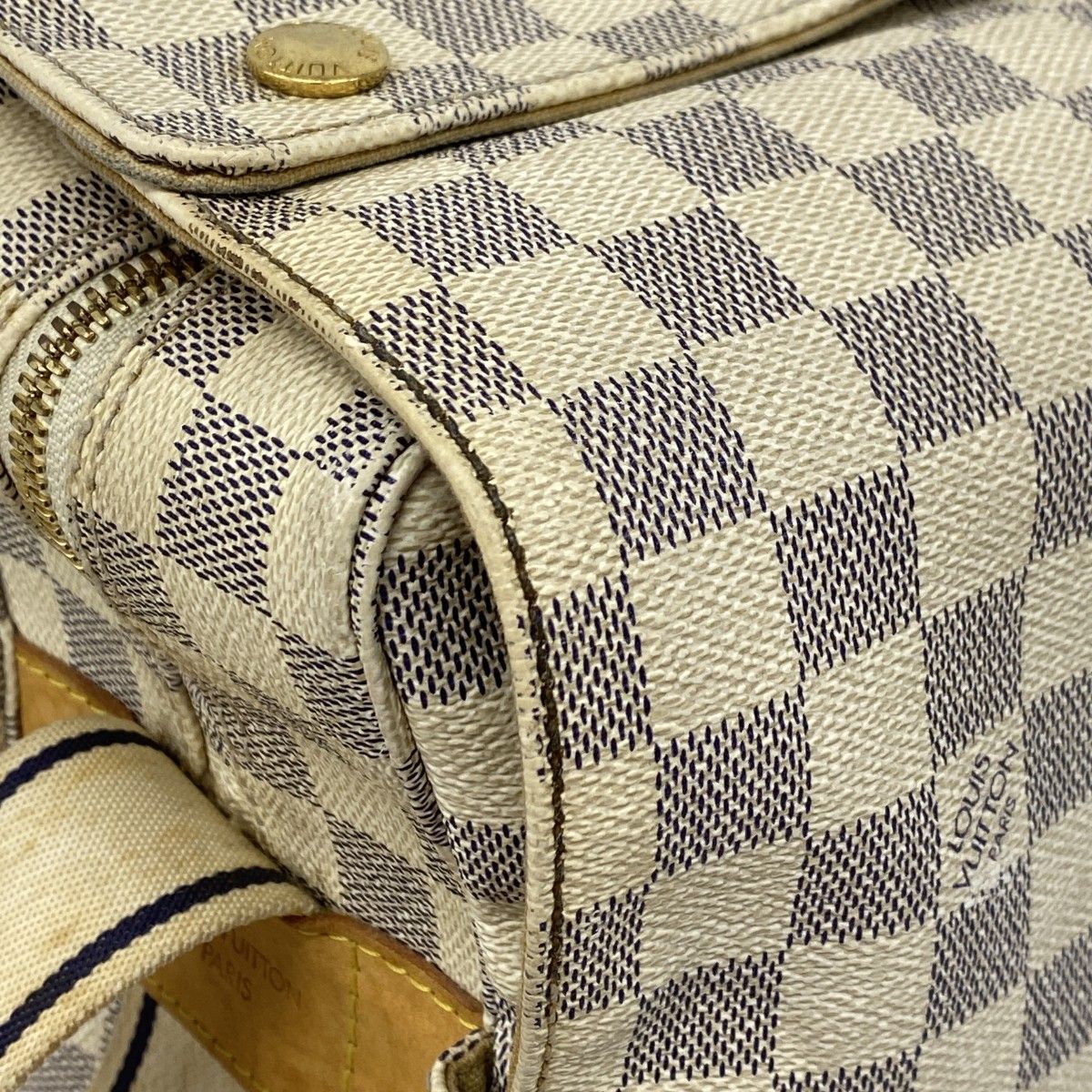 Louis Vuitton Shoulder Bag Damier Azur Naviglio White — view 8