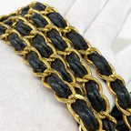 Chanel Shoulder Bag Quilted Lambskin Black Gold — view 8