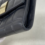 Chanel Trifold Wallet Choco Bar Lambskin Black Gold — view 6