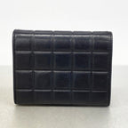 Chanel Trifold Wallet Choco Bar Lambskin Black Gold — view 9