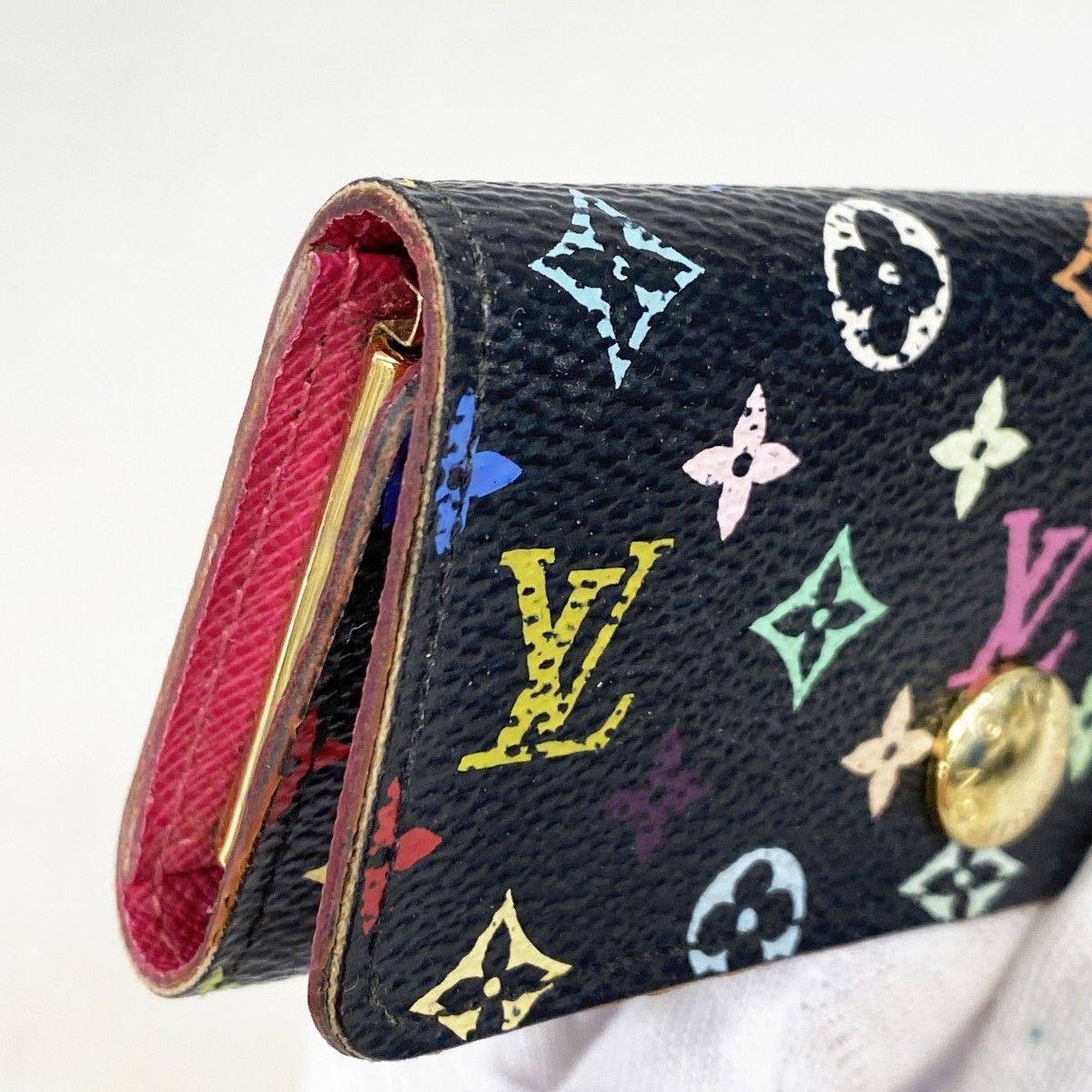Louis Vuitton Key Case Monogram Multicolor Multicles 4 Noir Grenade Key Holder — view 5