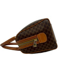 Celine Macadam Blason Triomphe Pattern Logo Leather Mini Boston Bag Brown — view 5