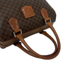 Celine Macadam Blason Triomphe Pattern Logo Leather Mini Boston Bag Brown — view 4