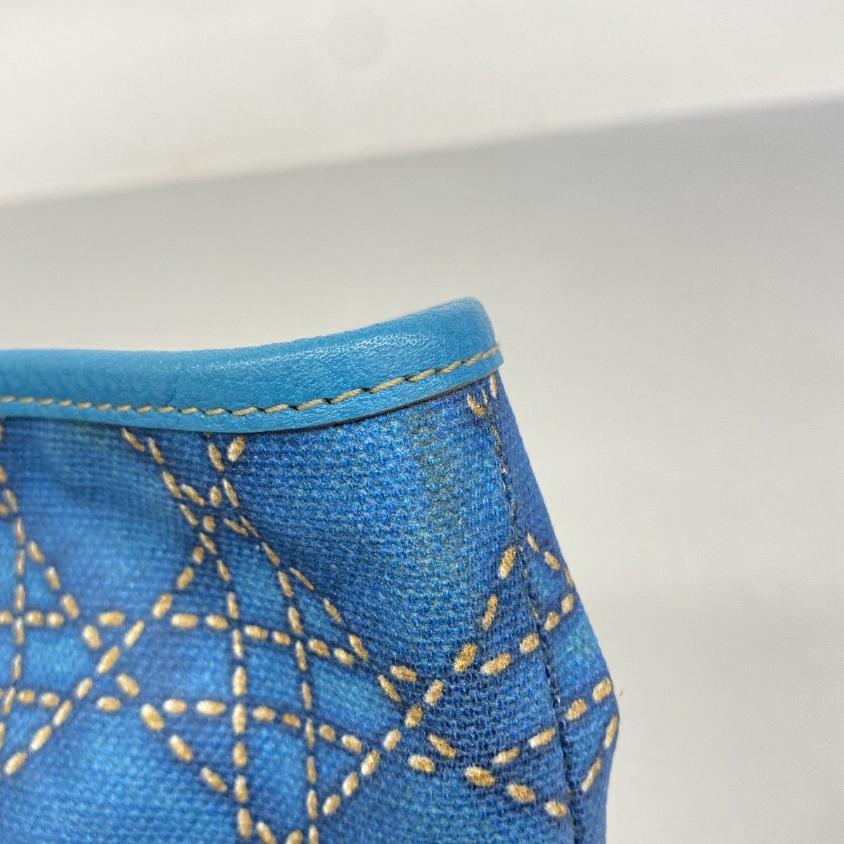 Dior Tote Cannage Panarea Leather Blue Silver — view 6
