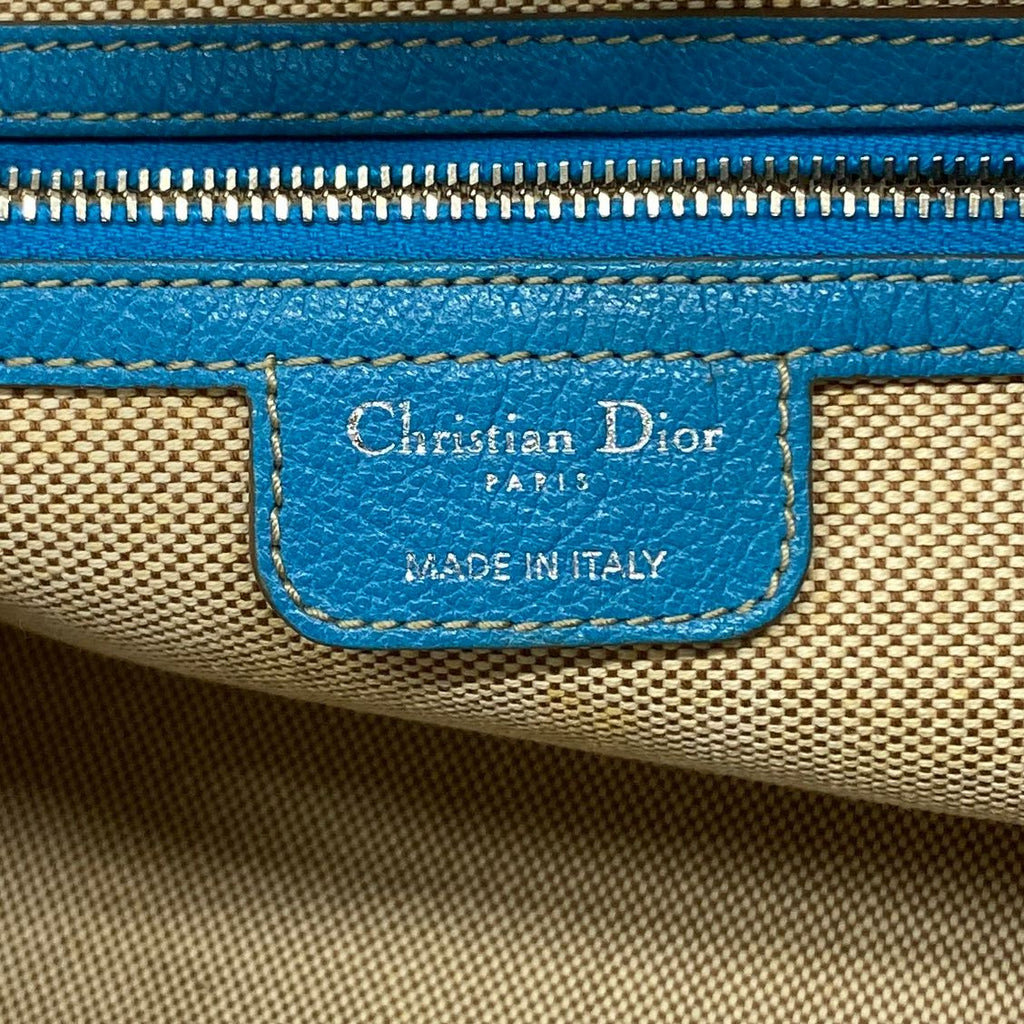 Dior Tote Cannage Panarea Leather Blue Silver — view 5