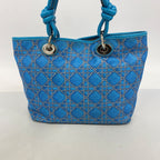 Dior Tote Cannage Panarea Leather Blue Silver — view 9