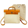 Hermes Backpack Herbag a Dos PM Toile Ash Natural Silver