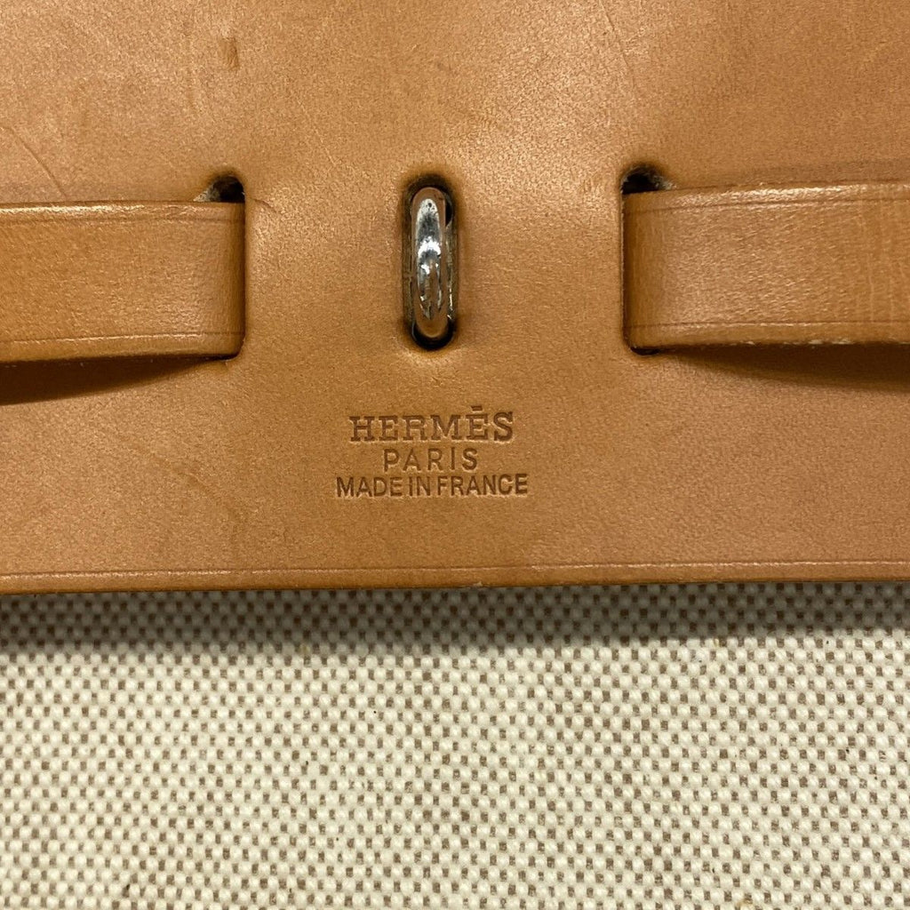 Hermes Backpack Herbag a Dos PM Toile Ash Natural Silver — view 5