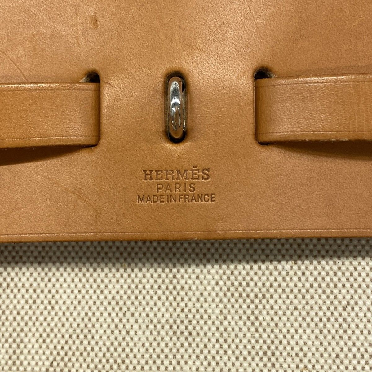Hermes Backpack Herbag a Dos PM Toile Ash Natural Silver — view 5