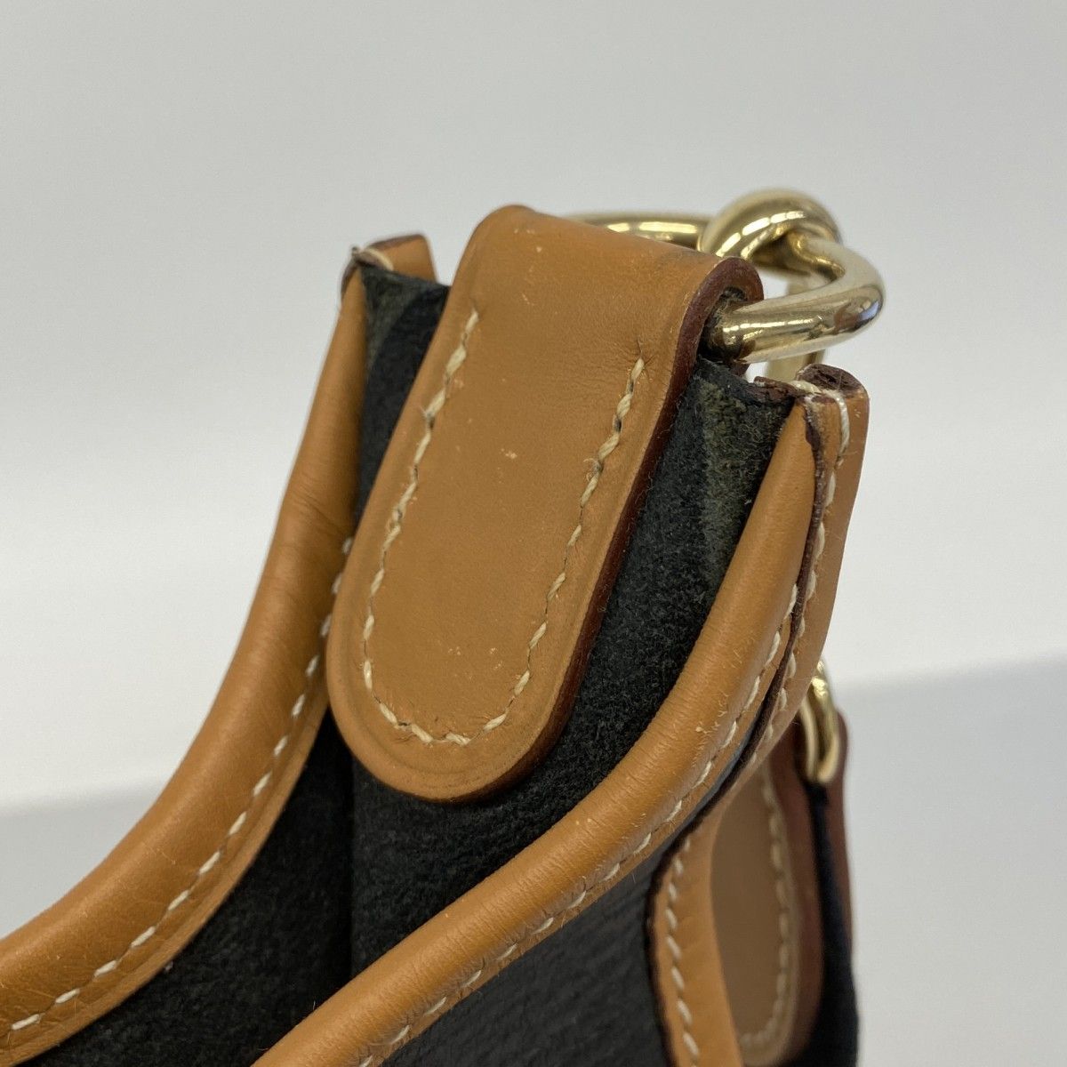 Hermes Shoulder Bag Evelyne Ardennes Black Gold Champagne — view 8