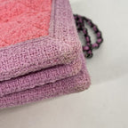 Chanel Shoulder Bag Quilted Tweed Pink Purple — view 6