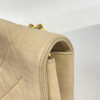 Chanel Shoulder Bag Quilted Lambskin Beige Gold — view 9