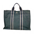 Hermes Tote Fourre Tout MM Canvas Black Silver