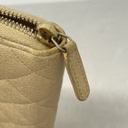 Chanel Wallet Quilted Caviar Leather Beige Gold — view 7