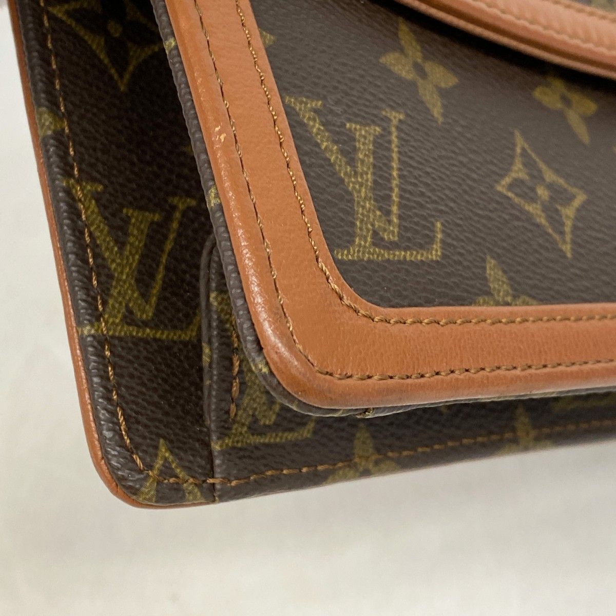 Louis Vuitton Clutch Monogram Pochette Dam GM Brown — view 6