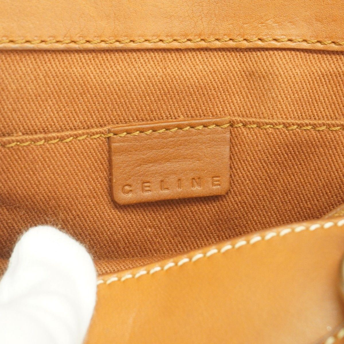 Celine Handbag Boogie Bag Leather Brown Gold — view 5