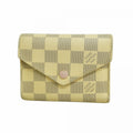 Louis Vuitton Trifold Wallet Damier Azur Portefeuille Victorine White