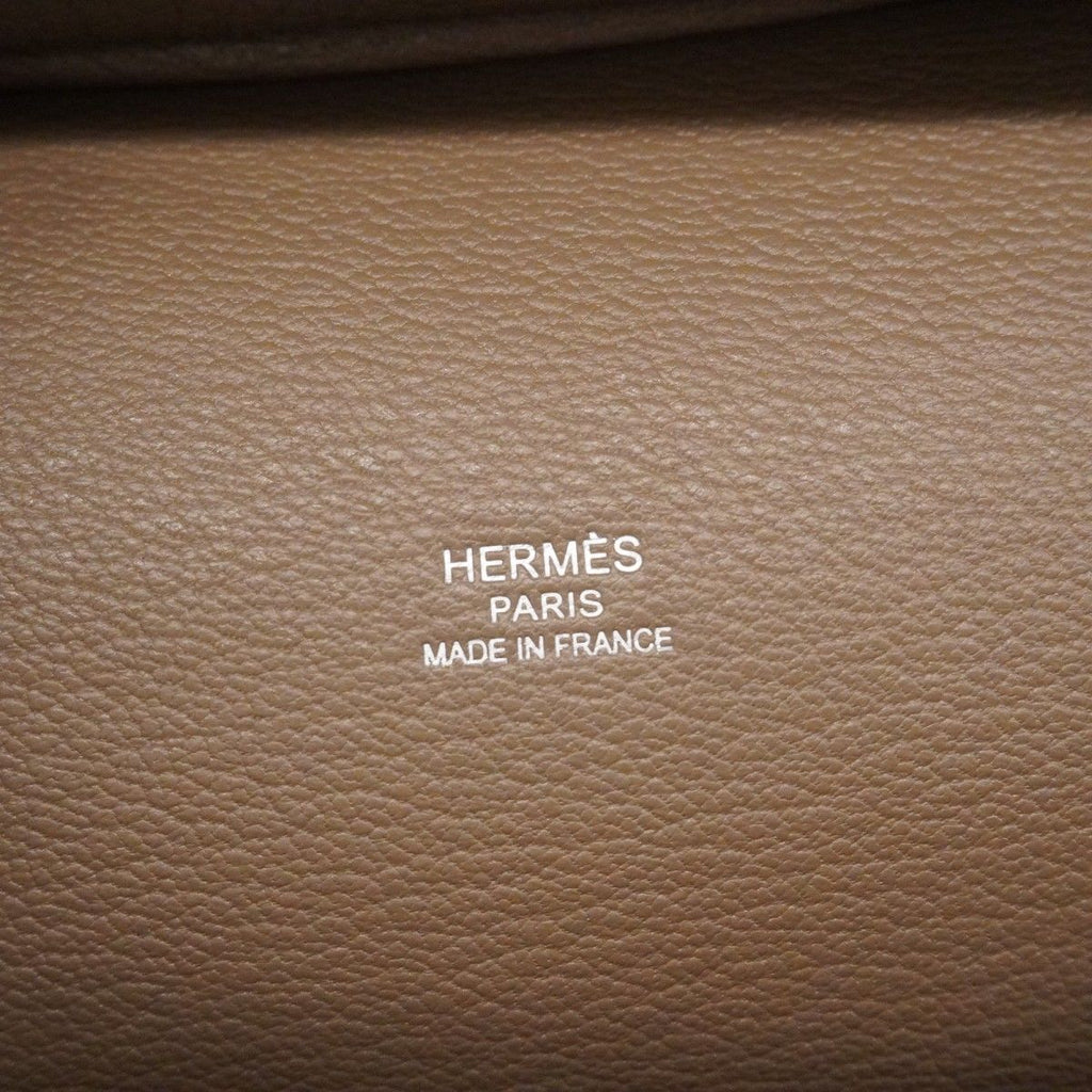 Hermes Shoulder Bag Gipsiere 28 Taurillon Clemence Etoupe Silver — view 5