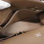 Hermes Shoulder Bag Gipsiere 28 Taurillon Clemence Etoupe Silver — view 4