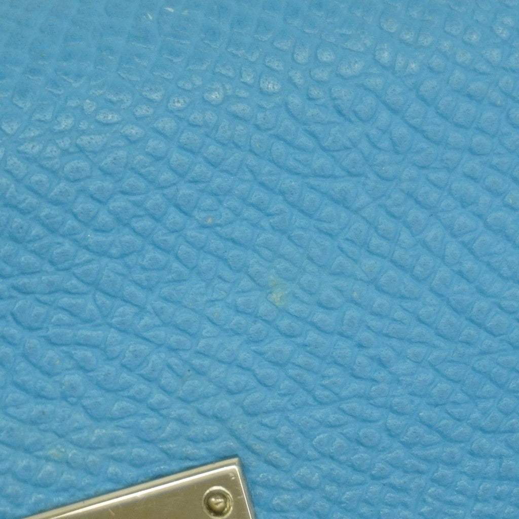 Hermes Wallet Kelly Veau Epsom Azur Silver — view 8