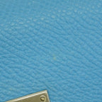 Hermes Wallet Kelly Veau Epsom Azur Silver — view 8