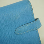 Hermes Wallet Kelly Veau Epsom Azur Silver — view 7