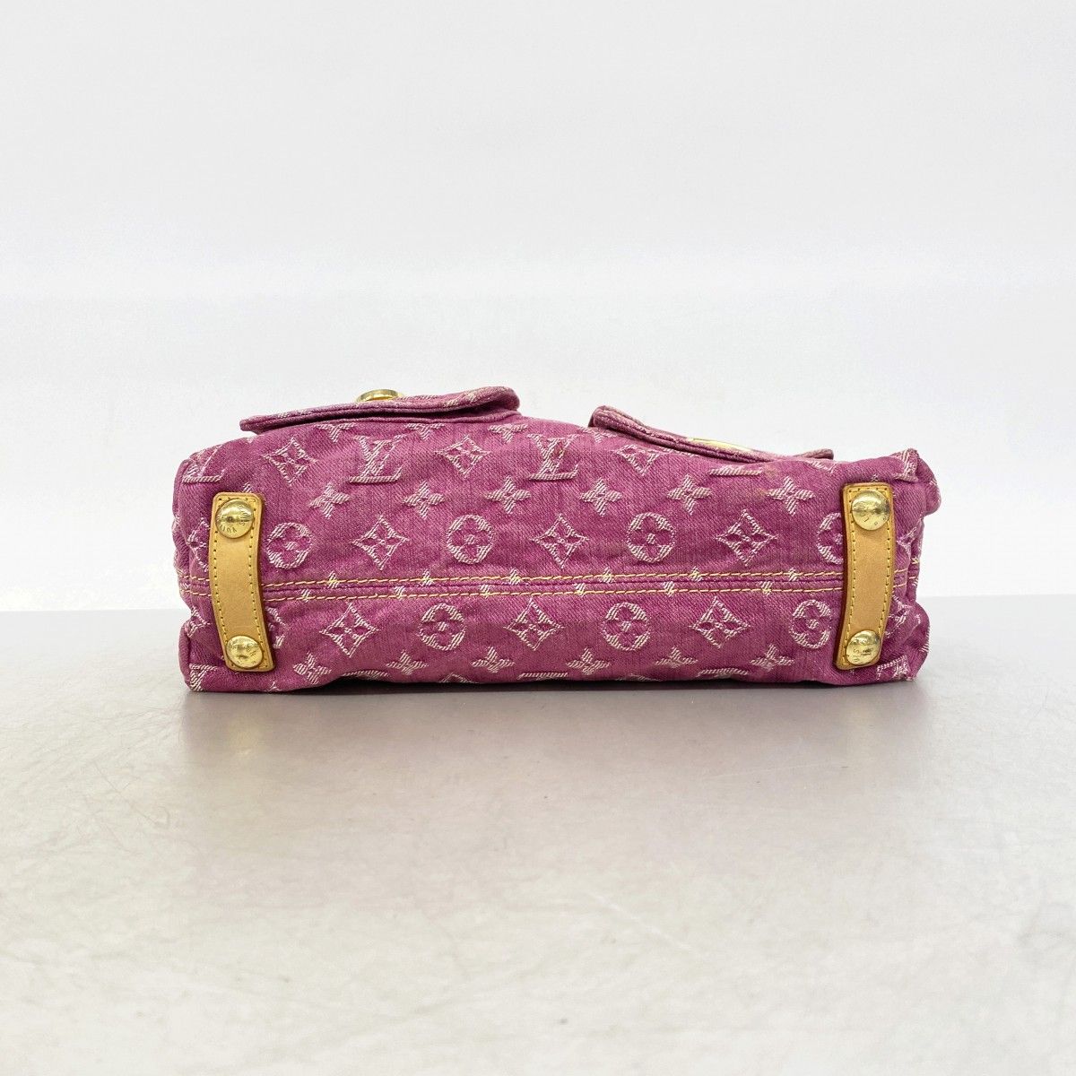 Louis Vuitton Shoulder Bag Monogram Denim PM Fuchsia — view 3