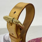 Louis Vuitton Shoulder Bag Monogram Denim PM Fuchsia — view 8