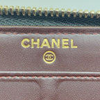 Chanel Wallet Quilted Caviar Leather Black Champagne Gold — view 4