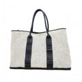 Hermes Tote Garden Party GM Toile Ash Black Silver