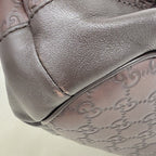Gucci Tote Guccissima Ski Leather Dark Brown Champagne Gold 2-Way — view 6