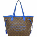 Louis Vuitton Tote Monogram Ikat Flower Neverfull MM Grand Blue
