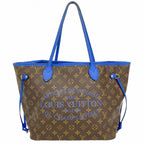 Louis Vuitton Tote Monogram Ikat Flower Neverfull MM Grand Blue