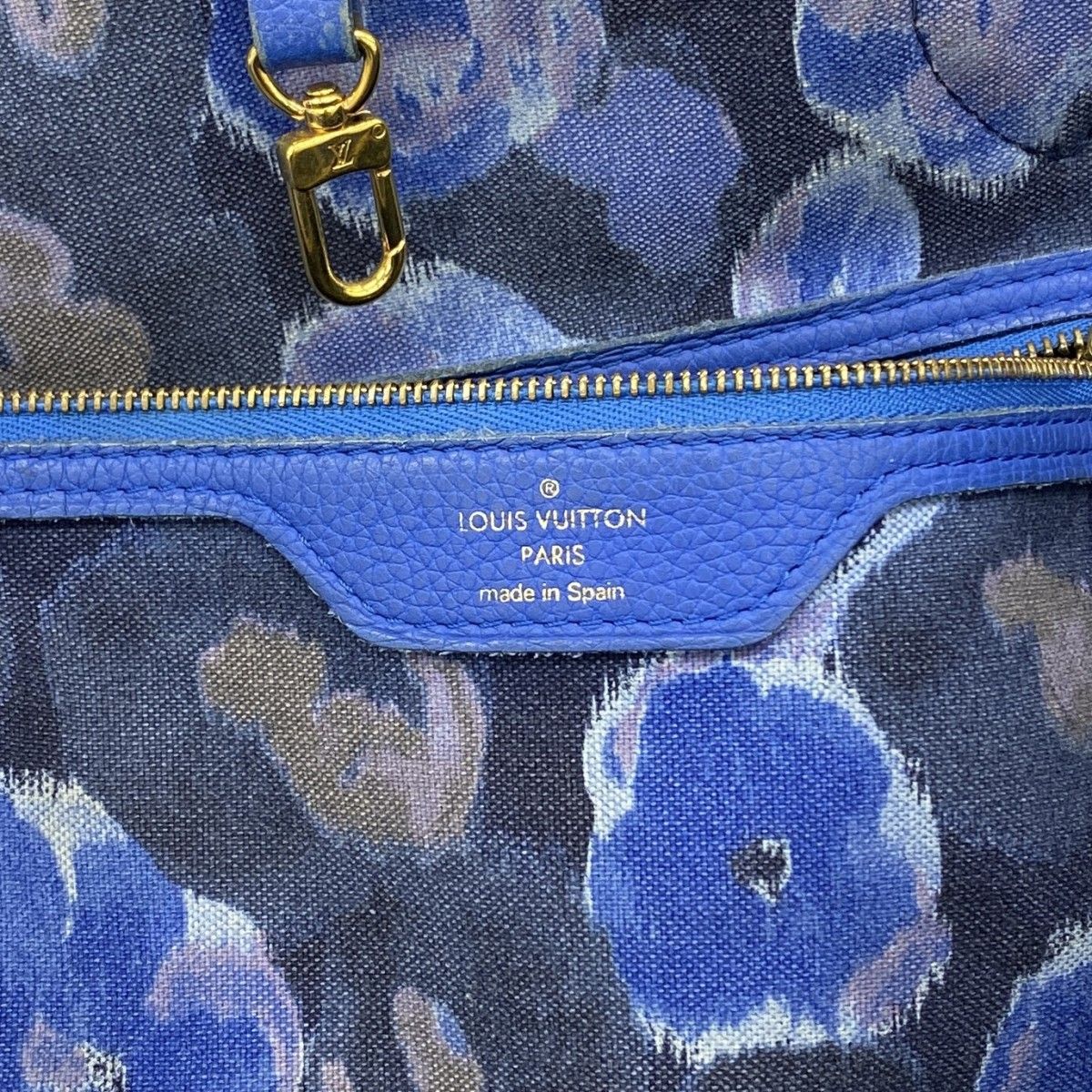 Louis Vuitton Tote Monogram Ikat Flower Neverfull MM Grand Blue — view 5