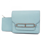 Hermes Wallet Roulis Slim Chevre Misor Blue Zephyr Silver