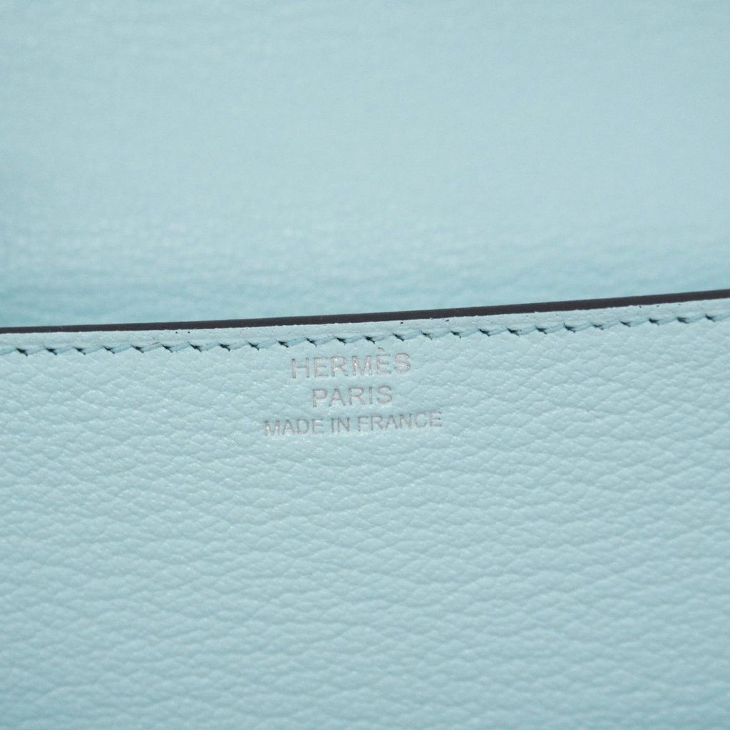 Hermes Wallet Roulis Slim Chevre Misor Blue Zephyr Silver — view 4