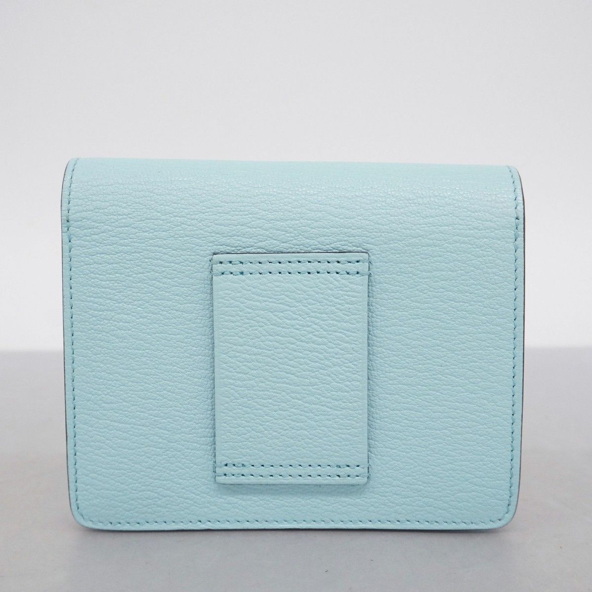 Hermes Wallet Roulis Slim Chevre Misor Blue Zephyr Silver — view 5