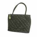 Chanel Tote Reissue Caviar Leather Black Silver