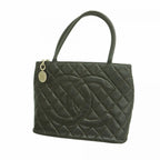 Chanel Tote Reissue Caviar Leather Black Silver