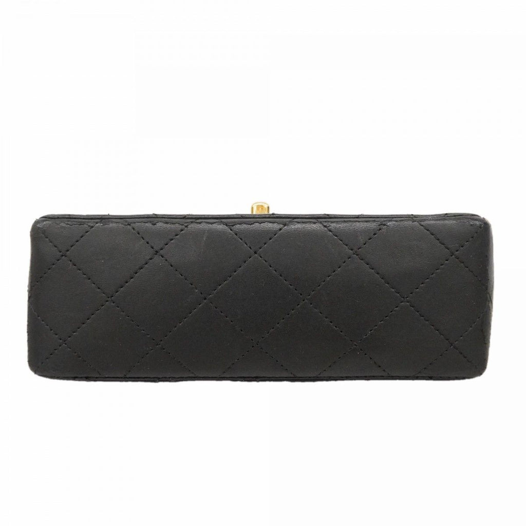 Chanel Shoulder Bag Mini Quilted Lambskin Black Gold — view 3