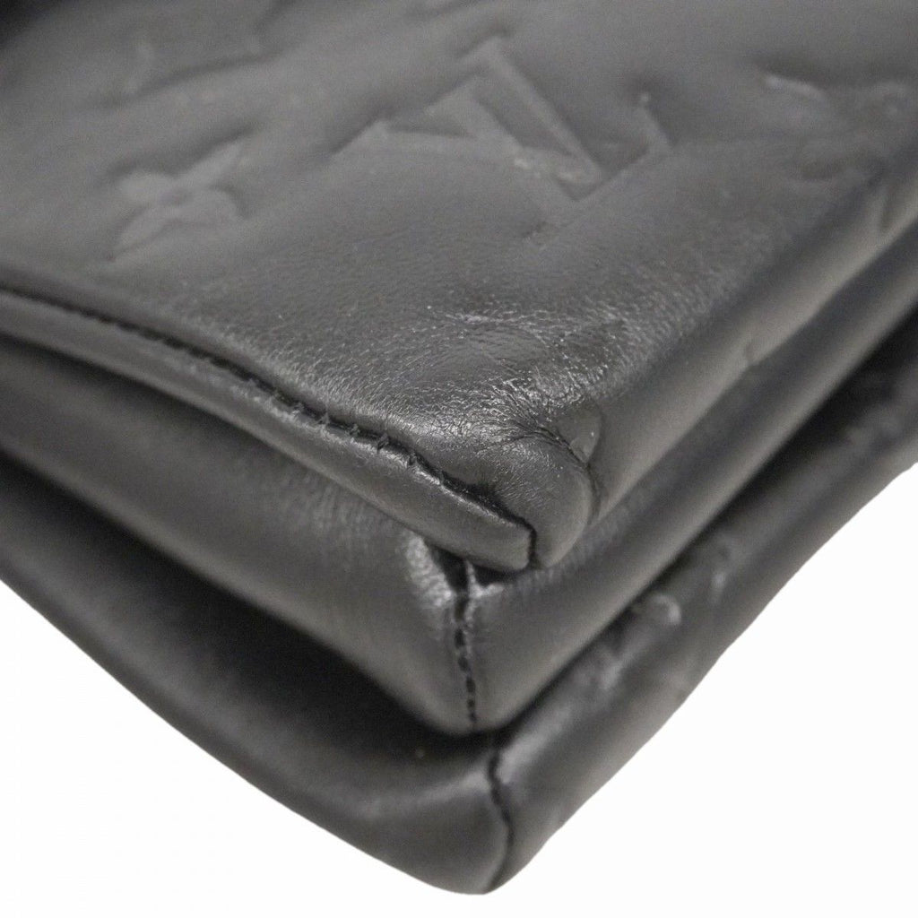 Louis Vuitton Handbag Monogram Embossed Coussin MM Noir 2-Way — view 7