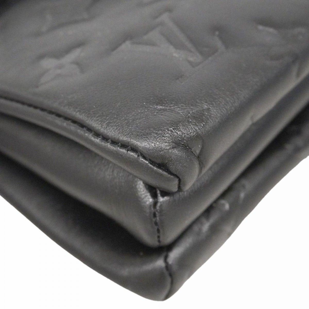 Louis Vuitton Handbag Monogram Embossed Coussin MM Noir 2-Way — view 7