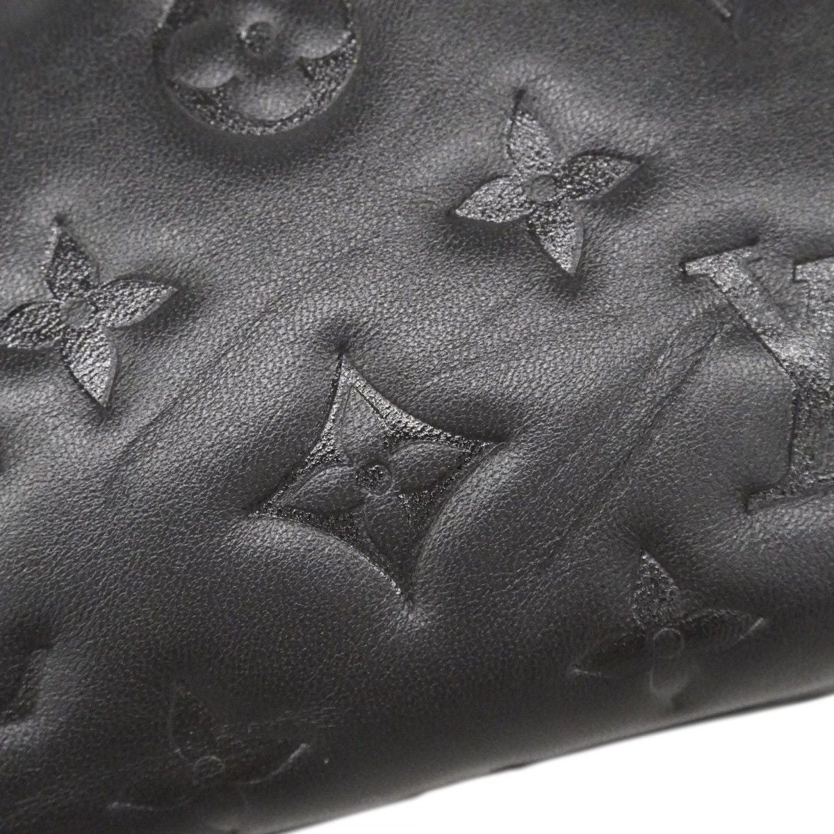Louis Vuitton Handbag Monogram Embossed Coussin MM Noir 2-Way — view 8